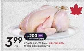 COMPLIMENTS Fresh AIR-CHILLED Whole Chicken