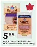 Maple Leaf Natural Selections Sliced Deli Meats
