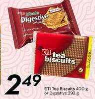 ETI Tea Biscuits or Digestive
