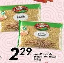 SALEM FOODS Semolina or Bulgur