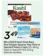 KELLOGG'S Nutri-Grain Bars, Rice Krispies Squares, Pop-Tarts or Special K Pastry Crisps