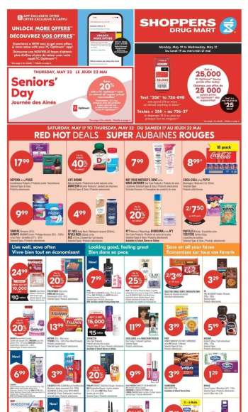 Shoppers Drug Mart Flyer - May 17, 2025 - May 22, 2025.