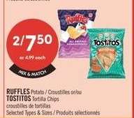 RUFFLES Potato / TOSTITOS Tortilla Chips