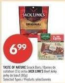 TASTE OF NATURE Snack Bars / JACK LINK'S Beef Jerky