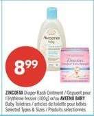 ZINCOFAX Diaper Rash Ointment or AVEENO BABY Baby Toiletries
