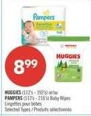 Huggies or Pampers Baby Wipes