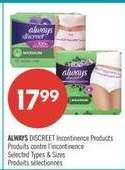 Always Discreet Incontinence Products