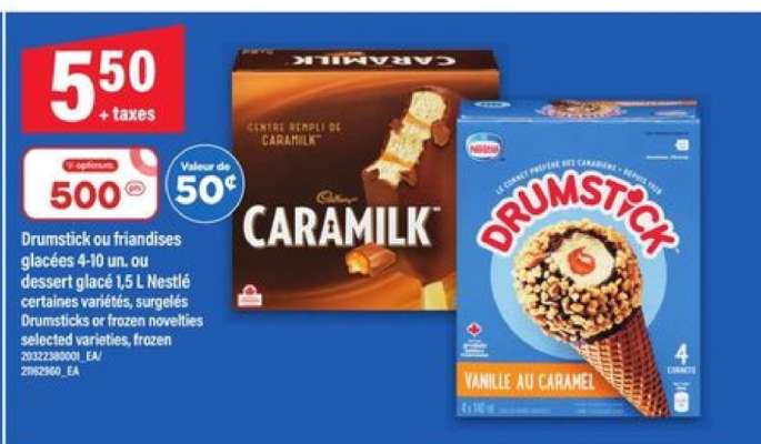 Drumstick ou friandises glacées