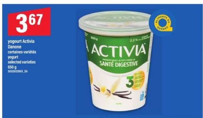 YOGOURT ACTIVIA DANONE
