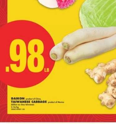 DAIKON, TAIWANESE CABBAGE