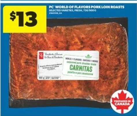 PC World of Flavors Pork Loin Roasts