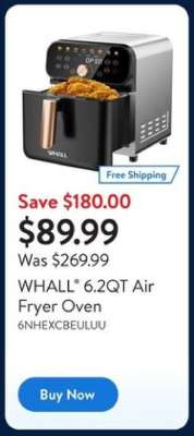 WHALL 6.2QT Air Fryer Oven