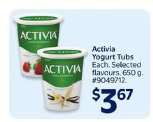 Activia Yogurt Tubs