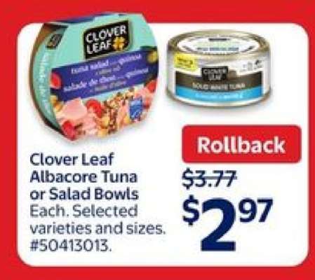 Clover Leaf Albacore Tuna or Salad Bowls