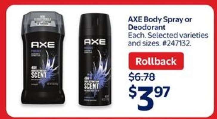 AXE Body Spray or Deodorant