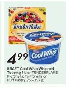 KRAFT Cool Whip Whipped Topping or TENDERFLAKE