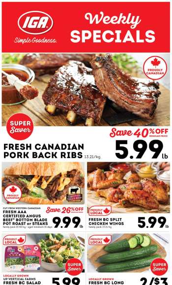IGA Simple Goodness Flyer - May 23, 2025 - May 29, 2025.