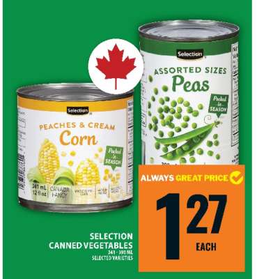 SELECTION CANNED VEGETABLES