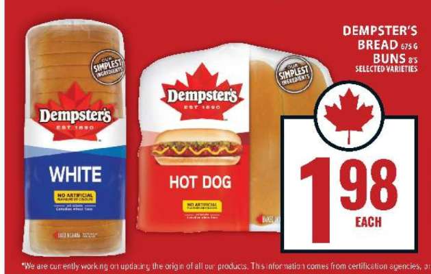 Dempster's Bread or Buns