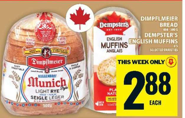 Dimpflmeier Bread & Dempster's English Muffins