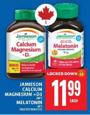 Jamieson Calcium Magnesium + D3 & Melatonin