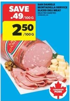 San Daniele Mortadella Service Sliced Deli Meat