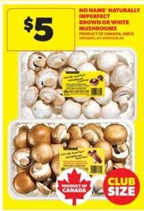 No Name Naturally Imperfect Brown or White Mushrooms