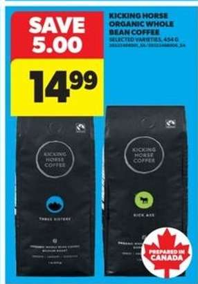 Kicking Horse Organic Whole Bean Coffee