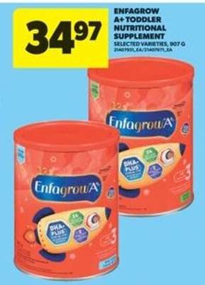 ENFAGROW A+ TODDLER NUTRITIONAL SUPPLEMENT