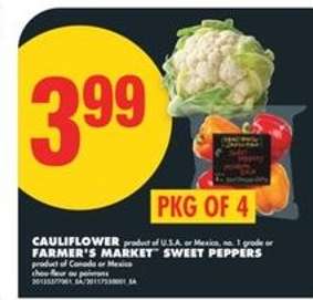 Cauliflower or Farmer's Market Sweet Peppers