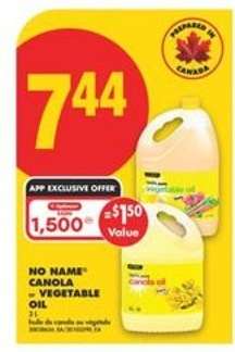 No Name Canola or Vegetable Oil
