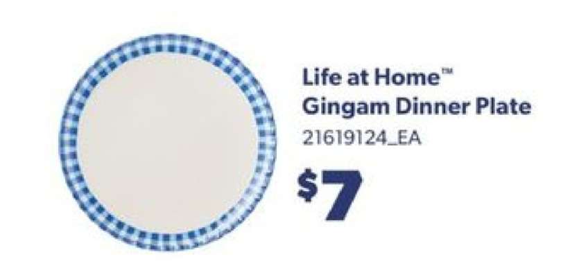 Life at Home™ Gingam Dinner Plate