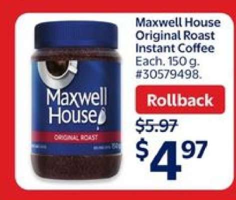 Maxwell House Original Roast Instant Coffee
