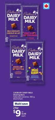 Cadbury Dairy Milk Sharing Bars