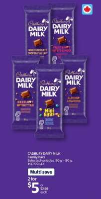 Cadbury Dairy Milk Family Bars