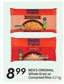 BEN'S ORIGINAL Whole Grain or Converted Rice 2.2 kg