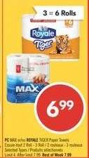 PC MAX nebo ROYALE TIGER Paper Towels