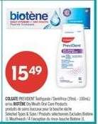 COLGATE PREVIDENT Toothpaste / Dentifrice (85ml - 100ml) or/ou BIOTENE Dry Mouth Oral Care Products