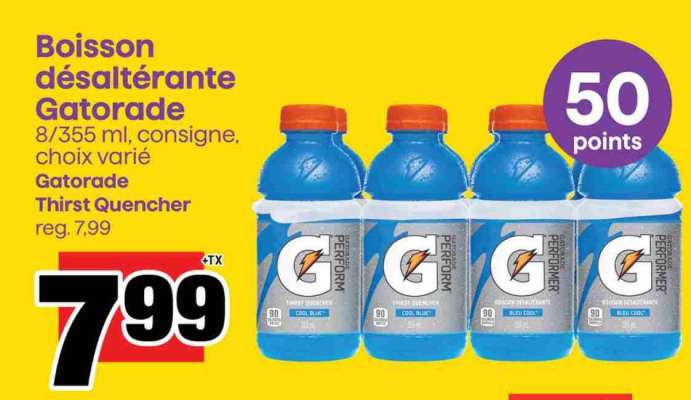 BOISSON DÉSALTÉRANTE GATORADE