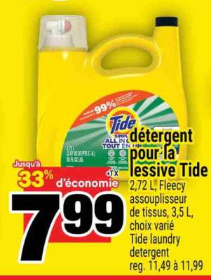 détergent pour la lessive Tide
