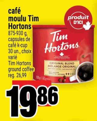 CAFÉ MOULU TIM HORTONS