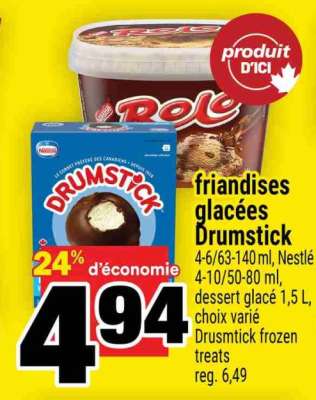 Friandises glacées Drumstick
