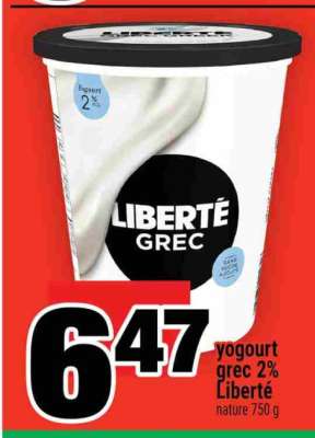 yogourt grec 2% Liberté