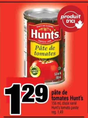 pâte de tomates Hunt's