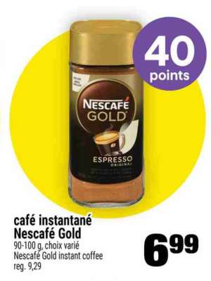 CAFÉ INSTANTANÉ NESCAFÉ GOLD