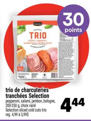 TRIO DE CHARCUTERIES TRANCHÉES SELECTION