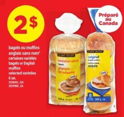 bagels ou muffins anglais sans nom