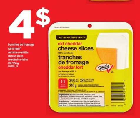no name cheese slices