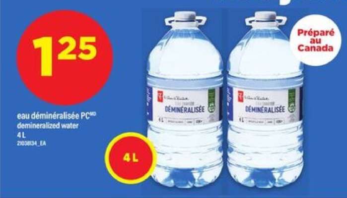EAU DÉMINÉRALISÉE PC