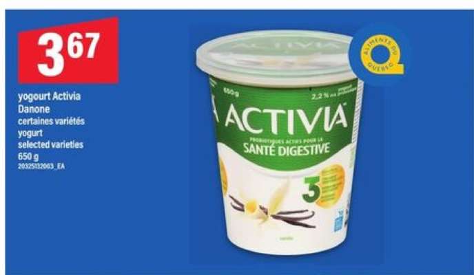 yogurt Activia Danone
